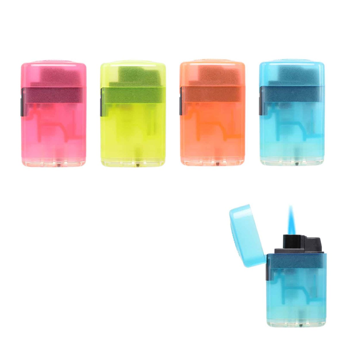 Accendino Atomic Jet-Flame Neon Confezione 10Pz - immagine 2