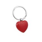 Portachiavi Cuore Rosso con retro Cromato